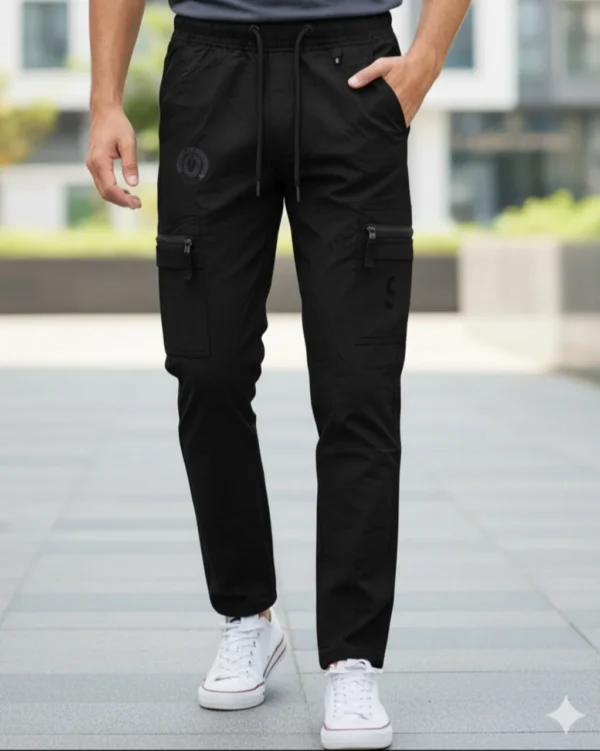 Premium Black Cargo Jogger Pant – 30% Off | Finest