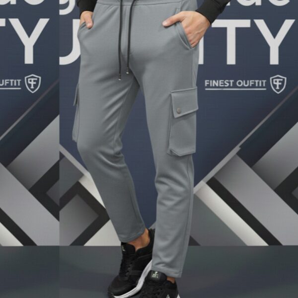 Modern Fit Dobby Fabric Cargo Jogger for Casual & Street Wear